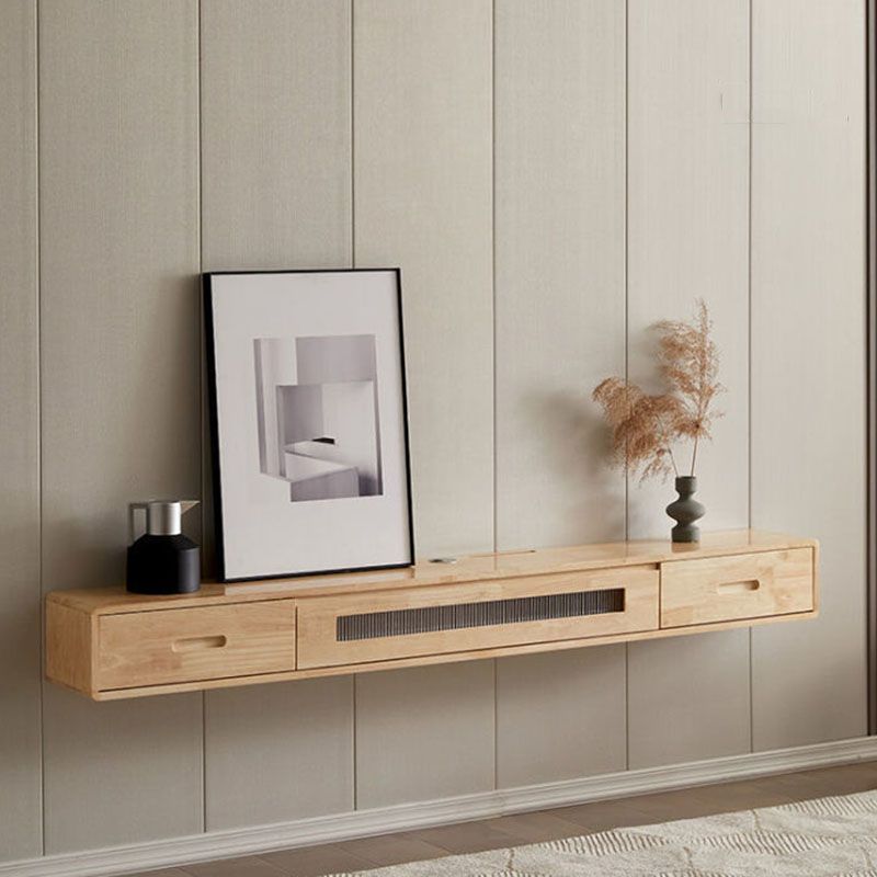 Console TV contemporanea Console multimediale TV in legno massello con cassetti
