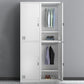 Metal Hinged Wardrobe Cabinet Contemporary Wardrobe Armoire for Home