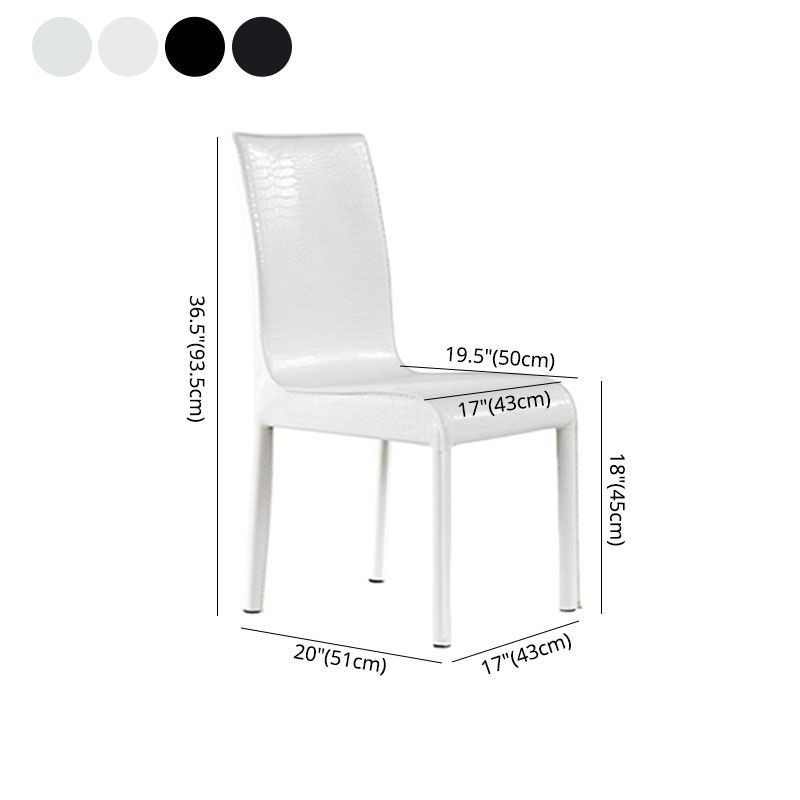 Contemporary Faux Leather Dining Chairs Upholstered Side Armless Chairs Clearhalo ' kitchen&dining_furn' 'Dining Chairs' 'Dining Tables & Seating' 'dining_chair' 'furn' 'furn_dining_chair' 'Furniture' 'furniture_dining_chair' 'Kitchen & Dining Furniture' 'kitchen' 1200x1200_4a7950bc-5785-448e-956d-f9192dccc0c8