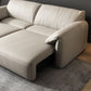 Contemporary Leather Wood Frame Pillow Top Arm Sofa For Living Room