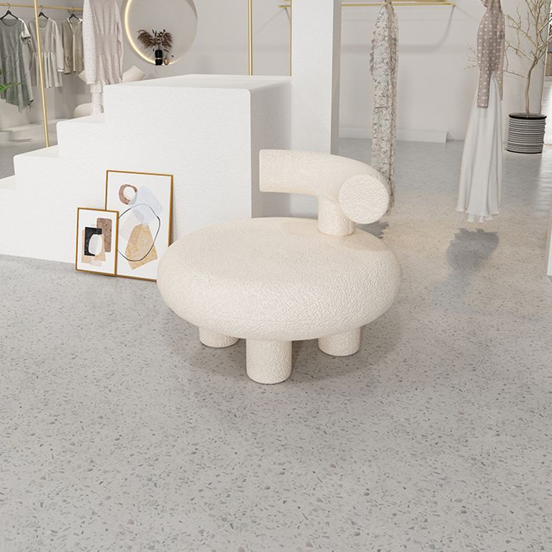 Scandinavian White Wool Parsons Chair with Fixed Back and 4 Legs Clearhalo 'Accent Chairs' 'accent_chairs' 'Chairs & Seating' 'furn' 'furn_accent_chairs' 'Furniture' 'Living Room Furniture' 1200x1200_4a7b21c5-a025-4fa4-9b6c-2e4ae57d3244