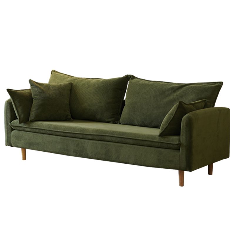 Sewn Pillow Back Sofa Scratch Resistant Living Room Seating with Arm