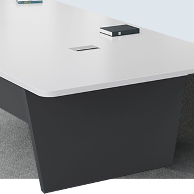 Moderne rechthoekige kantoorbureau wit houten schrijfbureau voor kantoor