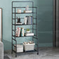 Etagere Iron Bookshelf Open Back Modern Bookcase With Rectangular Shelves