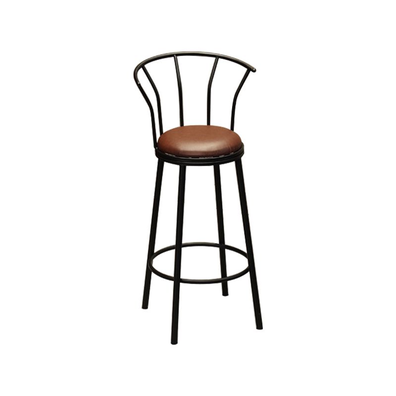Industrial Bar and Counter Stool Brown Stool with Black Base Clearhalo 'Bar Furniture' 'Bar Stools' 'bar_stools' 'furn' 'furn_bar_stools' 'Furniture' 'furniture_bar_stools' 'Kitchen & Dining Furniture' 1200x1200_4a7c834f-f750-4c16-855c-0b80808b95f5
