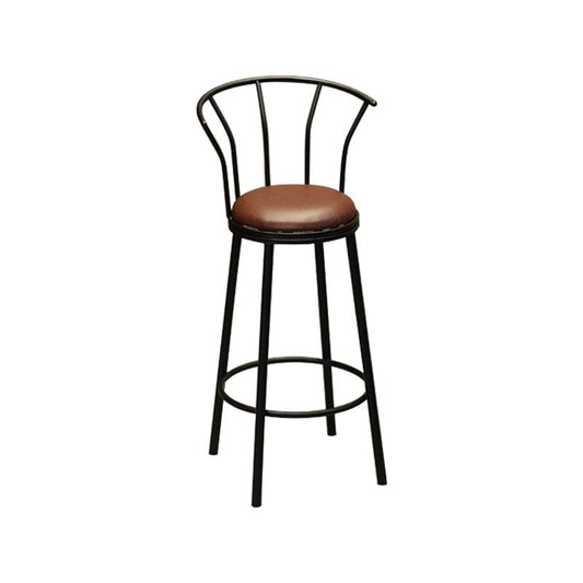 Industrial Bar and Counter Stool Brown Stool with Black Base Clearhalo 'Bar Furniture' 'Bar Stools' 'bar_stools' 'furn' 'furn_bar_stools' 'Furniture' 'furniture_bar_stools' 'Kitchen & Dining Furniture' 1200x1200_4a7c834f-f750-4c16-855c-0b80808b95f5