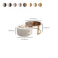 Metal Anb Glass Coffee Table Set Round Nesting Coffee Table Set with 2 Drawers Clearhalo 'Coffee & Accent Tables' 'Coffee Tables' 'coffee_tables' 'furn' 'furn_coffee_tables' 'Furniture' 'Living Room Furniture' 1200x1200_4a7f612b-00d6-4ae1-8e55-aeb4e97fb4c0