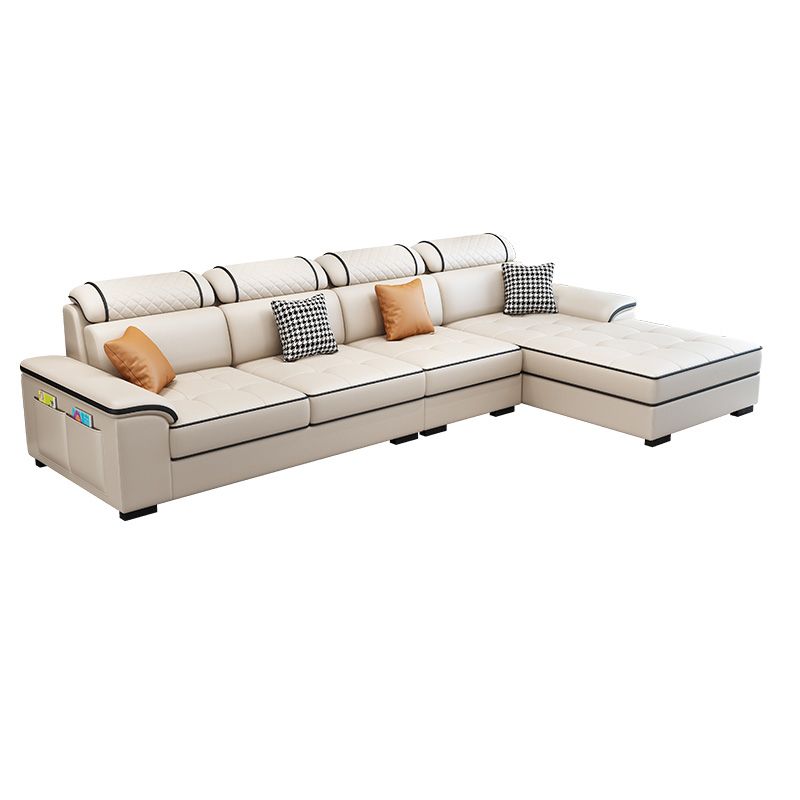 Pillow Top Arm Pillowed Back Cushions Right Hand Facing Sectional Sofa with Chaise Clearhalo 'furn' 'furn_sectionals' 'Furniture' 'furniture_sectionals' 'Living Room Furniture' 'Sectionals' 1200x1200_4a801fc5-c405-4936-a847-551ef80b347b