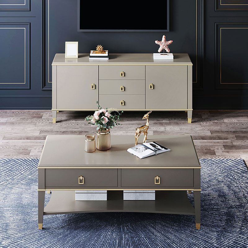 Modern TV Stand Console Solid Wood TV Media Console with Drawers Clearhalo 'furn' 'furn_tv_stands_entertainment_centers' 'Furniture' 'Living Room Furniture' 'TV Stands & Entertainment Centers' 'TV Stands & Media Storage Furniture' 'tv_stands_entertainment_centers' 1200x1200_4a808b55-9f30-48de-be28-4d56fbc358c8