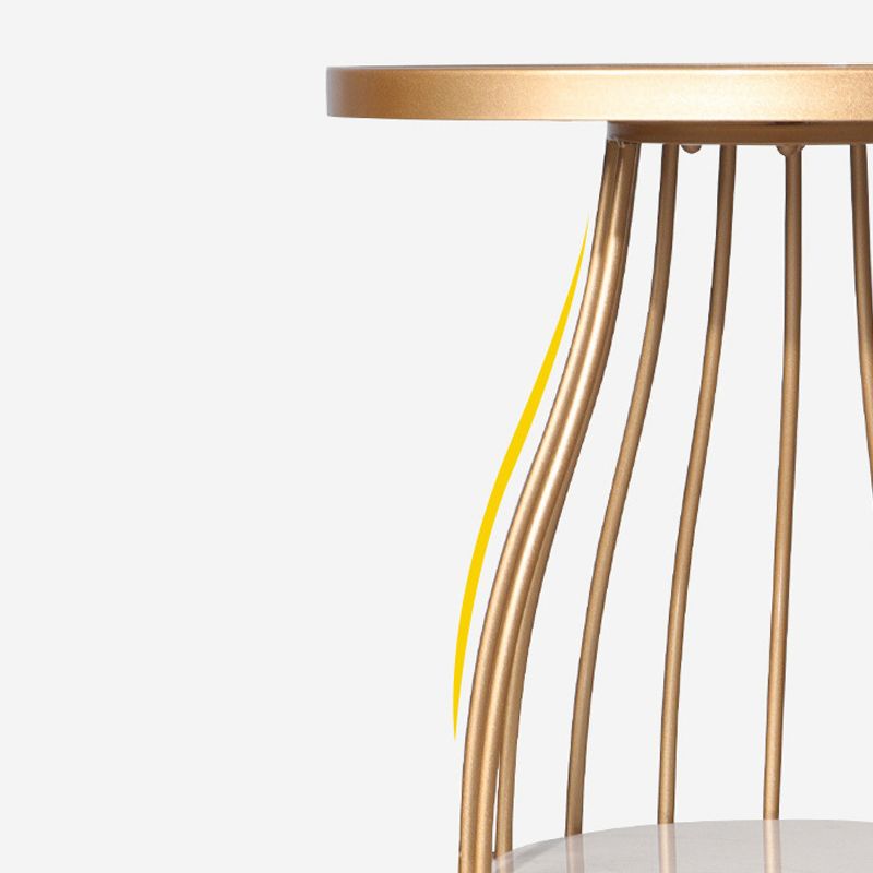 Faux Marble Accent Table Nightstand 24.8" Tall Bedside Cabinet Clearhalo 'Bedroom Furniture' 'furn' 'furn_night_stand' 'Furniture' 'night_stand' 'Nightstands' 1200x1200_4a813c88-7d67-40a7-8821-b1edfab9243e