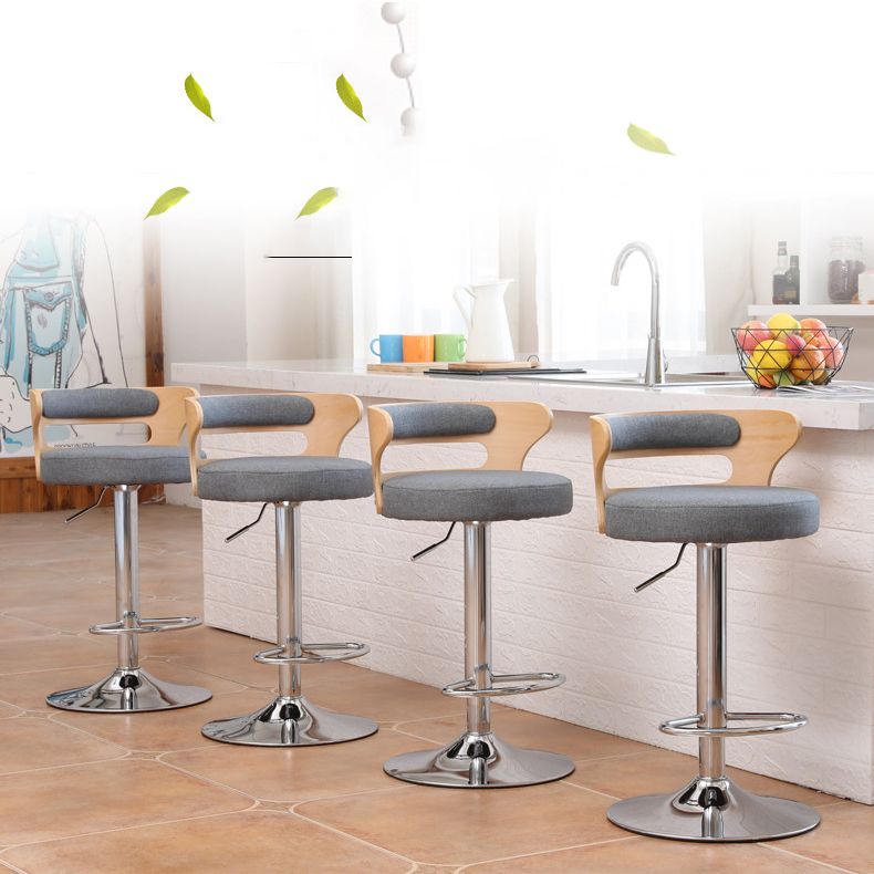 Swivel Adjustable Height Bar Stool Industrial Metal Bristol with Footrest