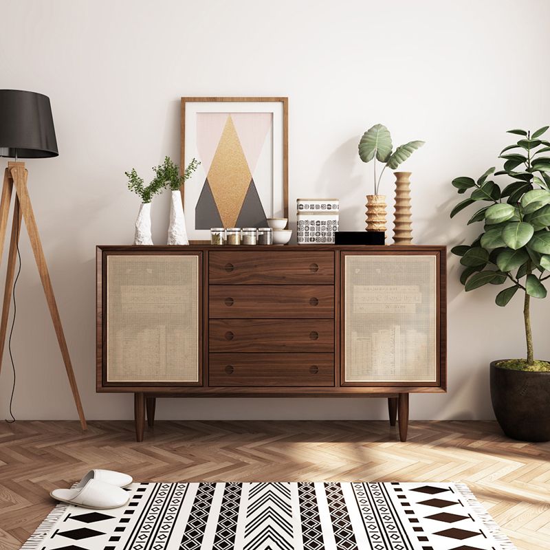 Armadio da cucina in legno in stile moderno 4 cassetti e 2 porte