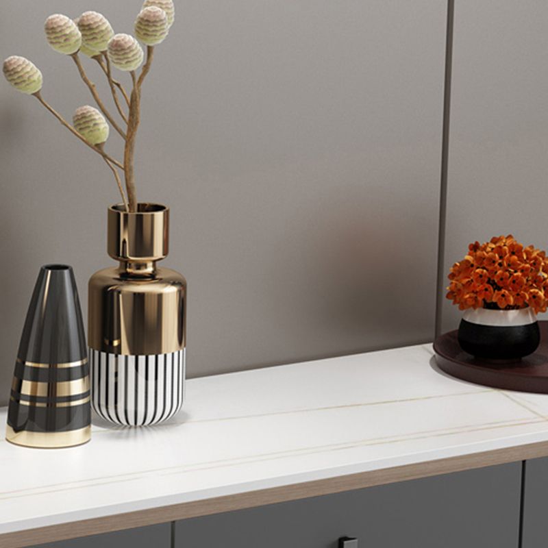 Stone Credenza Modern & Contemporary Server with Drawers and Cabinets Clearhalo 'buffet_sideboard' 'Buffets & Sideboards' 'furn' 'furn_buffet_sideboard' 'Furniture' 'Kitchen & Dining Furniture' 1200x1200_4a82205e-0dbc-4394-8b58-6a5e05efdb9f