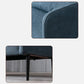 Contemporary Faux Leather Sofa Square Arm Loveseat for Apartment