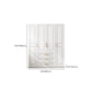 White Armoire Artificial Wood Wardrobe with Drawers and Clothes Rails Storage Cabinet