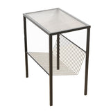 Modern Glass Top Night Table Open Storage 1-Shelf 23 Inch H Nightstand Clearhalo 'Bedroom Furniture' 'furn' 'furn_night_stand' 'Furniture' 'night_stand' 'Nightstands' 1200x1200_4a86b046-5834-40dd-812f-332643277974