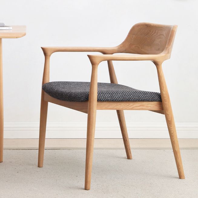Silla de brazo de estilo moderno de madera de madera abierta silla de comedor para la cocina
