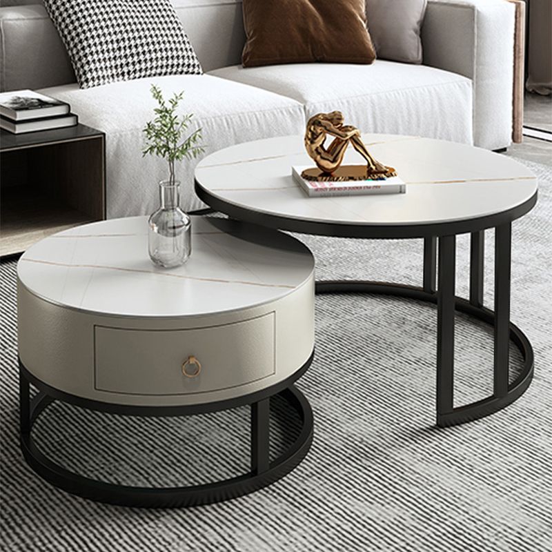 Rectangle Coffee Table Slate 2 Nesting Coffee Table Set for Living Room Clearhalo 'Coffee & Accent Tables' 'Coffee Tables' 'coffee_tables' 'furn' 'furn_coffee_tables' 'Furniture' 'Living Room Furniture' 1200x1200_4a86fd94-9e3f-4379-9e70-a3927576479f
