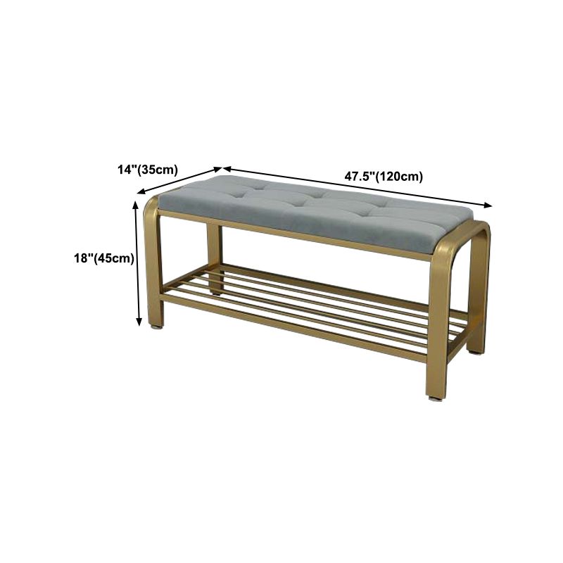 Modern Shoe Storage Bench Velvet Foam Bench with Legs for Living Room Clearhalo 'Benches' 'Chairs & Seating' 'furn' 'furn_benches' 'Furniture' 'Living Room Furniture' 1200x1200_4a879d16-9d25-4561-aab8-b744c16e8439