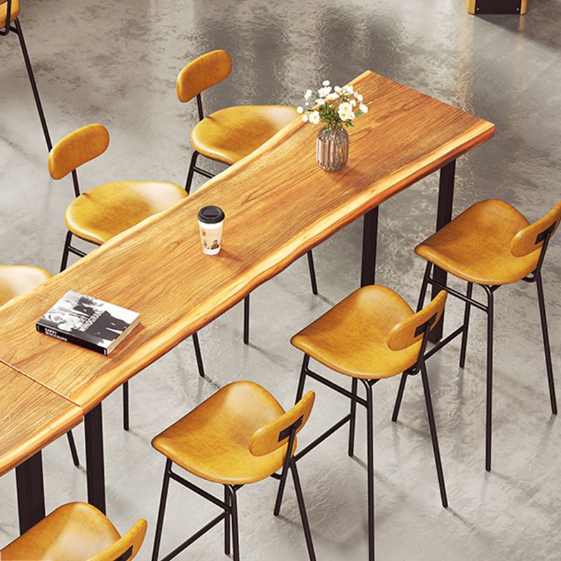 Modern Backrest Counter Stool Iron Cafe Bar Stool with Cushion and Pedal Clearhalo 'Bar Furniture' 'Bar Stools' 'bar_stools' 'furn' 'furn_bar_stools' 'Furniture' 'Kitchen & Dining Furniture' 1200x1200_4a893dfb-f131-421a-8be6-81a3abed1209