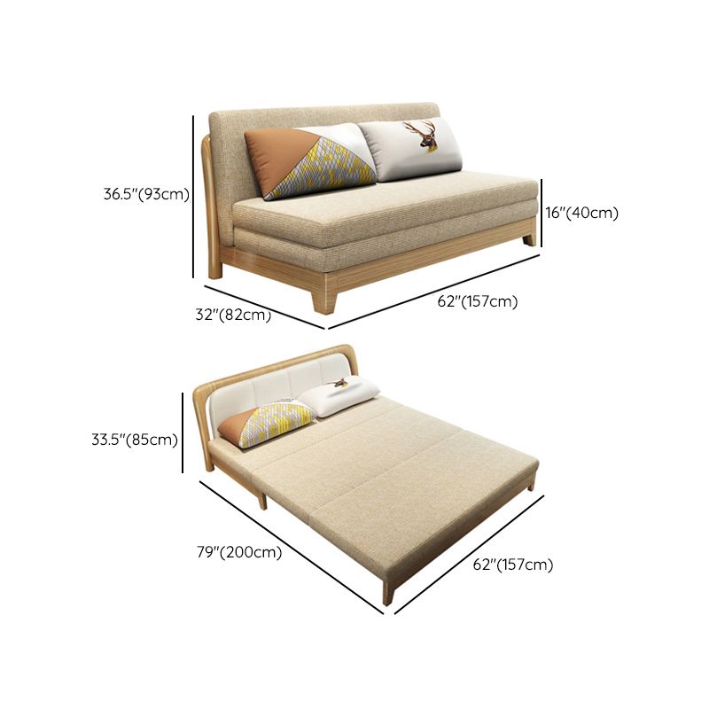 32" Wide Contemporary Sofa Futon Mustard Fabric Sleeper Sofa Clearhalo 'furn' 'furn_futons' 'Furniture' 'Futons & Daybeds' 'Futons' 'Living Room Furniture' 1200x1200_4a8974a6-8f1b-4ab0-9b40-d2f01e399fe0