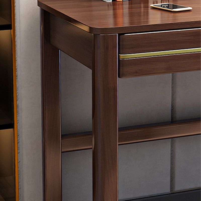 モダンなラバウッドライティングデスク23.6 "Wホームオフィスデスクマット仕上げ