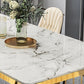 Dinner Room Luxury Dining Table Kitchen Metal Base Dining Table Clearhalo 'Dining Tables & Seating' 'Dining Tables' 'dining_table' 'furn' 'furn_dining_table' 'Furniture' 'Kitchen & Dining Furniture' 1200x1200_4a8ae7d6-43b4-41c9-b5e3-93d505da0ad3