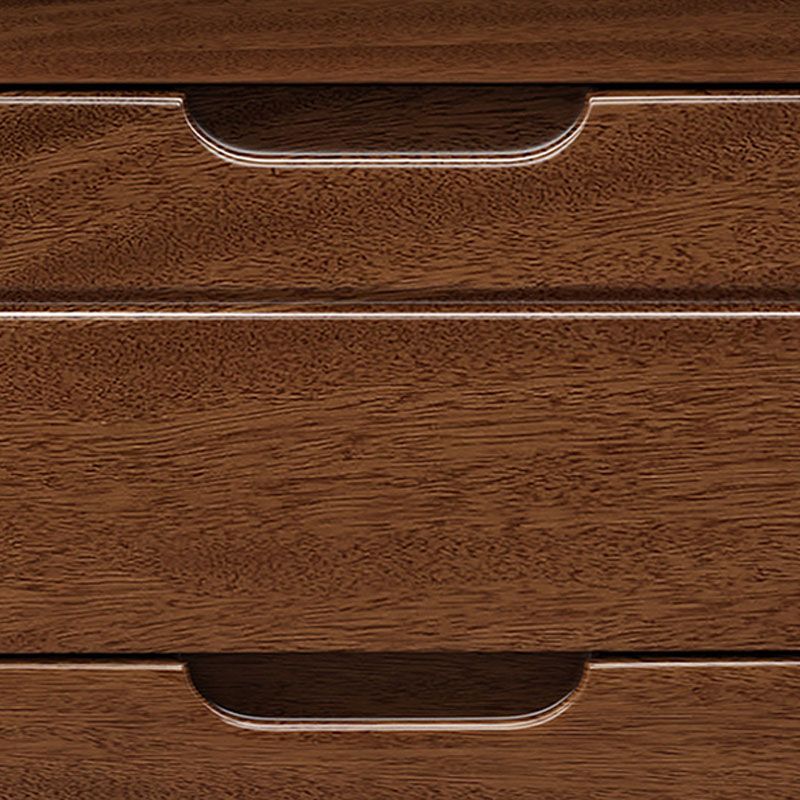 Solid Wood Bed Nightstand Traditional Night Table with 2 Drawers