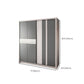 Grey Sliding Wardrobe Cabinet Contemporary Wardrobe Armoire for Bedroom Clearhalo 'Armoires & Wardrobes' 'armoires_wardrobes' 'Bedroom Furniture' 'furn' 'furn_armoires_wardrobes' 'Furniture' 1200x1200_4a8c3ca7-ac43-4866-9e0e-2becd57f8cd7