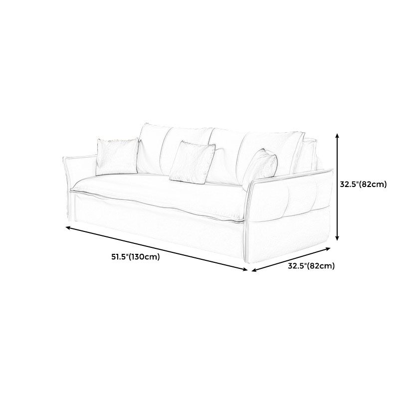 White Sofa Bed Faux Leather Square Arm Standard Bed Settee with Storage Clearhalo 'furn' 'furn_sofas' 'Furniture' 'furniture_sofas' 'kitchen' 'kitchen_sofas' 'Living Room Furniture' 'Sofa' 'sofas' 1200x1200_4a8cb111-e569-4ecb-aa73-feb7bbd9e34a