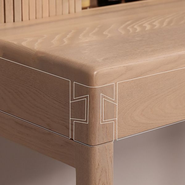 Tavolo da scrivania per vanità tradizionale per la camera da letto tavolo da toeletta in legno massiccio