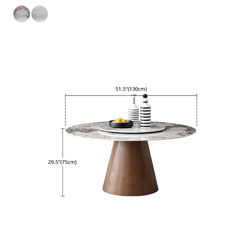 Round Sintered Stone Dining Table Stone Table in White with Pedestal Clearhalo 'Dining Tables & Seating' 'Dining Tables' 'dining_table' 'furn' 'furn_dining_table' 'Furniture' 'Kitchen & Dining Furniture' 1200x1200_4a8e5b61-363f-4118-9dbe-b8e4cb6ff343