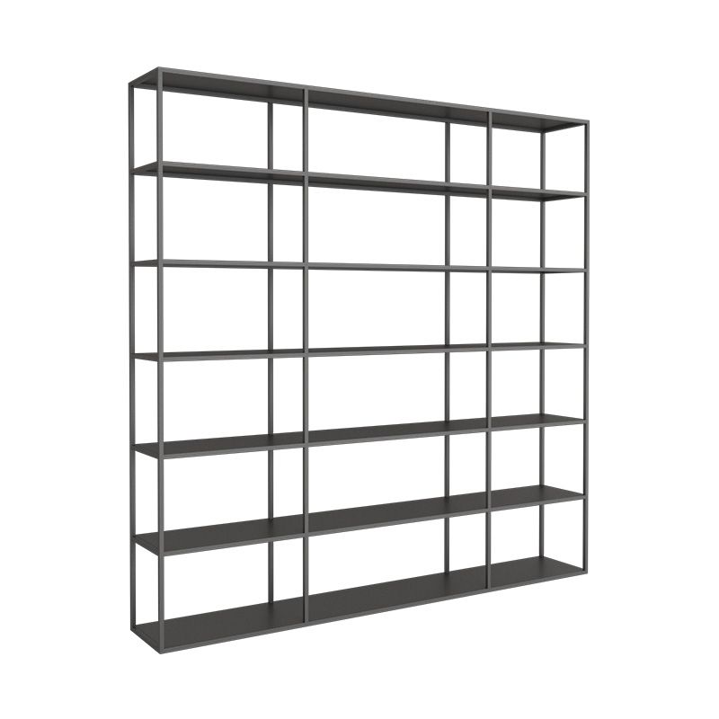 Modern Open Storage Bookcase 9.8" W Iron Frame Bookshelf with Shelves Clearhalo 'Bookcases' 'furn' 'furn_bookcases' 'Furniture' 'Office Furniture' 1200x1200_4a8fcd82-68a4-4f1b-9673-e6ce8e6a26f0