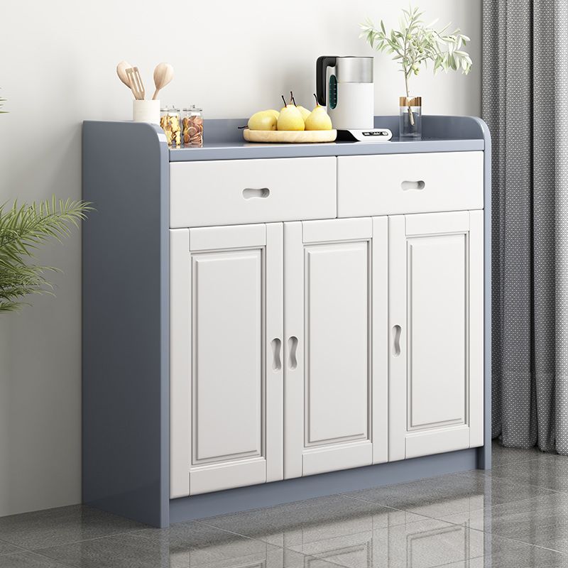 Gabinete de acento moderno con 2 cajones y estantes en madera de goma