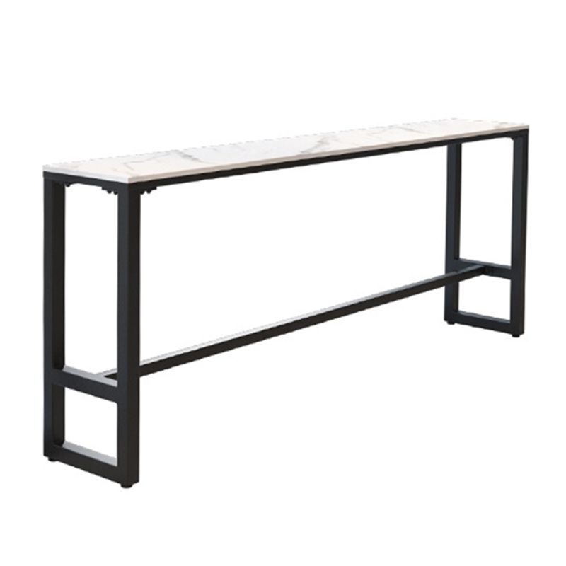 Juego de mesa de Bar rectangular contemporánea, mesa de Bar con estructura de hierro y taburetes, 1/3/5 Uds.