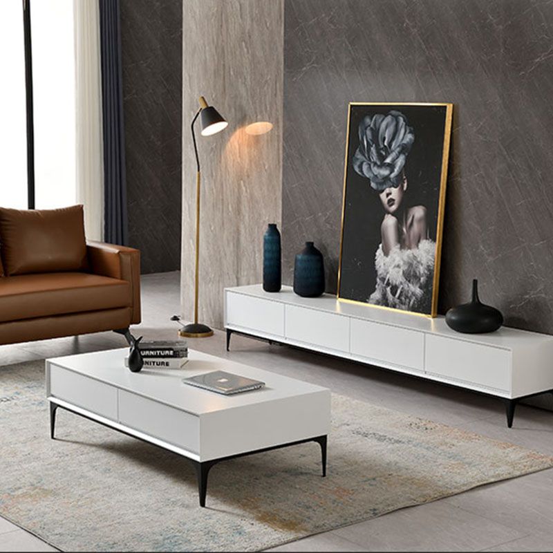 Consola de medios contemporánea 3/4 cajones consola de medios de televisión