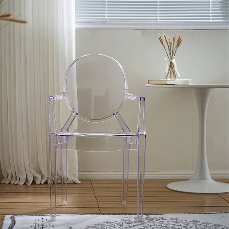 スカンジナビアのプラスチックダイニングチェアオープンホームダイニングサイドチェア