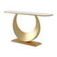 Tavolino console in pietra glam tavolo da divano console mezza luna per hall