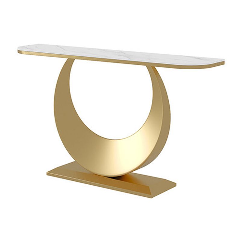 Tavolino console in pietra glam tavolo da divano console mezza luna per hall