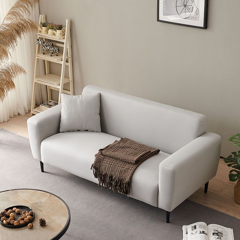 Modernism Square Arm Sofa 3-Seater 29.13" D x 27.56" H Loveseat Clearhalo 'furn' 'furn_sofas' 'Furniture' 'furniture_sofas' 'kitchen' 'kitchen_sofas' 'Living Room Furniture' 'Sofa' 'sofas' 1200x1200_4a94c856-3185-4110-ac1b-758f8feae9ed