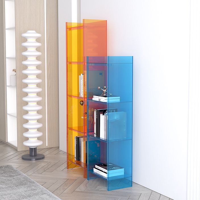 10"W Bookshelf Glam Style Closed Back Acrylic Bookcase for Office and Study Room Clearhalo 'Bookcases' 'furn' 'furn_bookcases' 'Furniture' 'furniture_bookcases' 'kitchen' 'kitchen_bookcases' 'Living Room Furniture' 'Office Furniture' 1200x1200_4a94fb31-f924-41e1-a321-fb24283a4e72