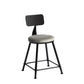 Taburete de bar moderno sin brazos con respaldo, taburete de hierro con cojín de terciopelo para Bar