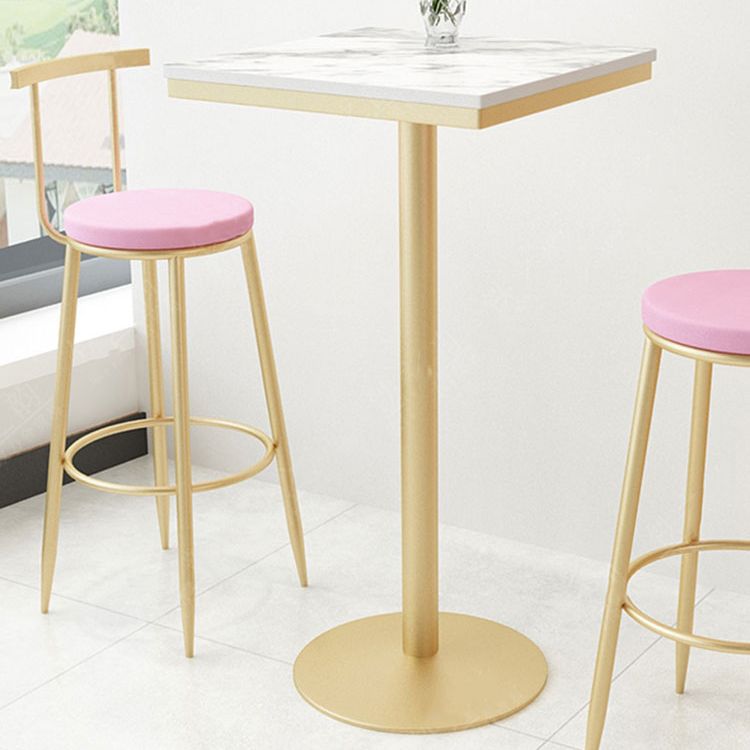 Stone Bar Dining Table Glam Round Bar Table with Pedestal for Dining Room Clearhalo 'Bar Furniture' 'Bar Tables' 'bar_tables' 'furn' 'furn_bar_tables' 'Furniture' 'furniture_bar_tables' 'Kitchen & Dining Furniture' 1200x1200_4a95d73b-e285-49b5-ba4b-d2fe158bf1e0