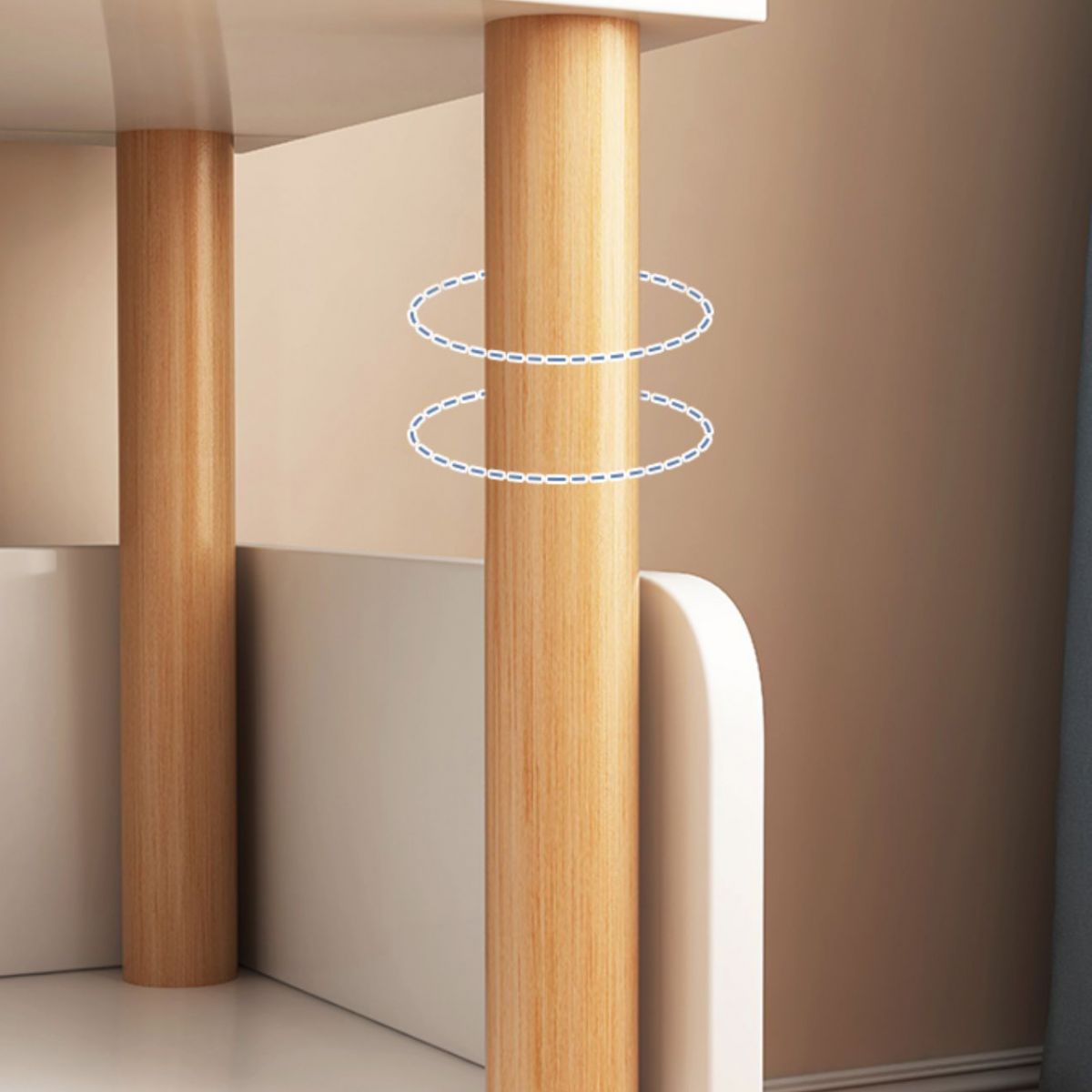 オープンバックモダンなスタイルの本棚留学室用の木製本棚