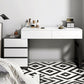 Modern Wooden Vanity Desk in White Modern with Drawers Dressing Table