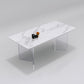 Ensemble de table à manger en pierre agglomérée rectangulaire moderne, ensemble de salle à manger 1/2/5/6/7 pièces