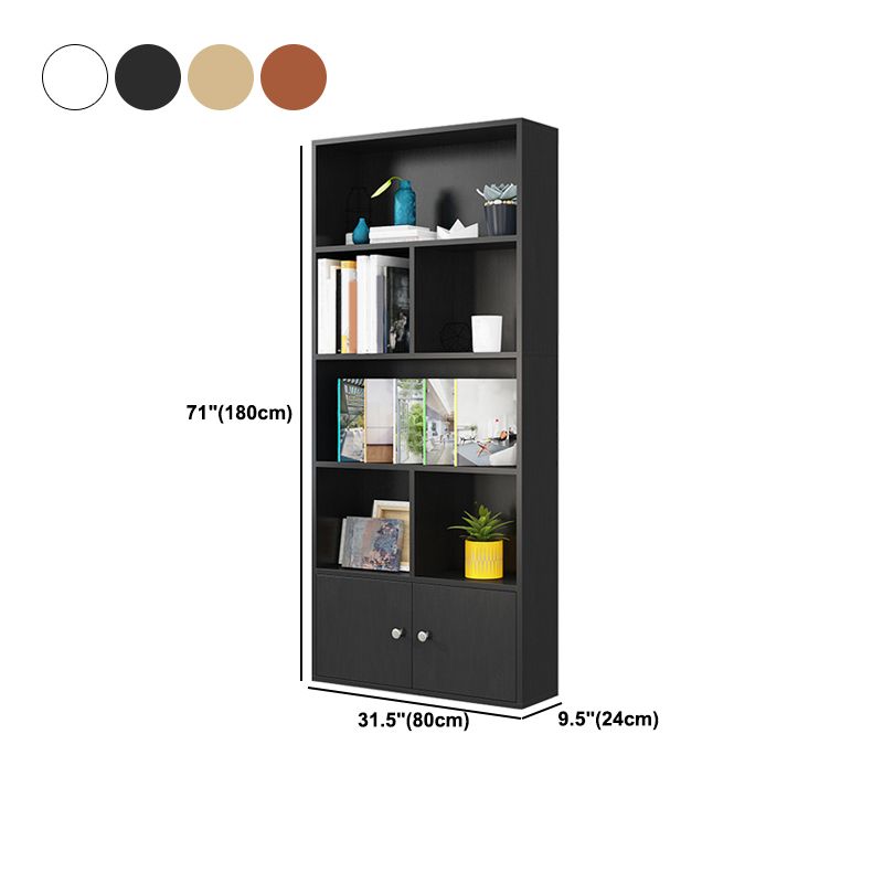 Closed Wooden Bookshelf Modern Home Living Room Standard Bookcase with Door Clearhalo 'Bookcases' 'furn' 'furn_bookcases' 'Furniture' 'Office Furniture' 1200x1200_4a9731d3-6b12-465a-bc96-d0c24a1eb9e3