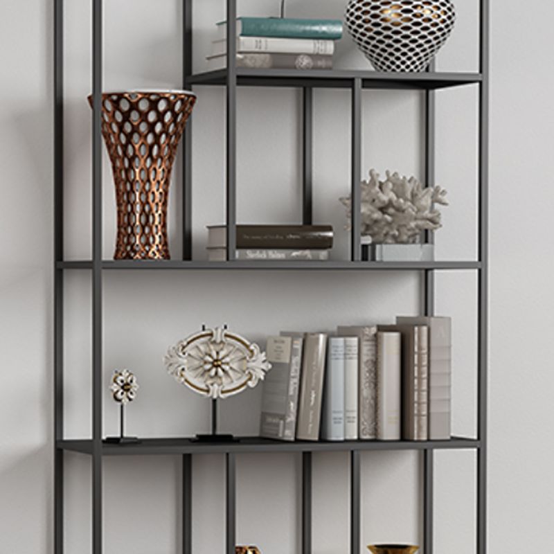 Metal Standard Bookcase Contemporary Style Open Back Bookshelf for Home Office Clearhalo 'Bookcases' 'furn' 'furn_bookcases' 'Furniture' 'Office Furniture' 1200x1200_4a990a71-5c2e-4237-8468-103ef610a864