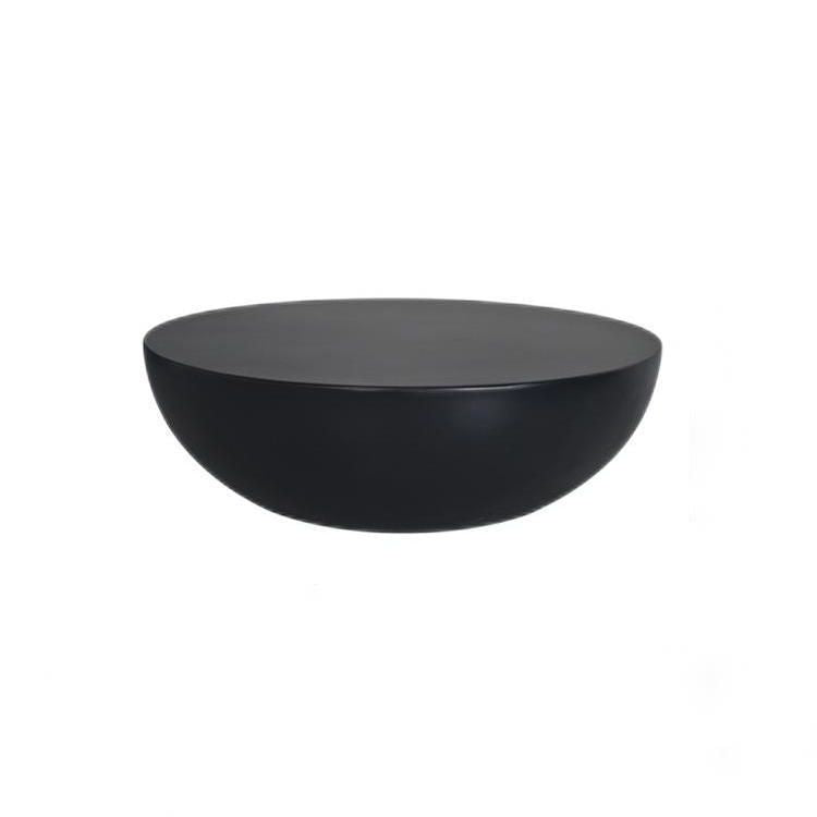 Modern Concrete Black Cocktail Table Round Coffee Table - White Clearhalo 'Coffee & Accent Tables' 'Coffee Tables' 'coffee_tables' 'furn' 'furn_coffee_tables' 'Furniture' 'Living Room Furniture' 1200x1200_4a991149-bafd-4317-93f5-27a138f326d7