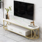 Glam Stone Meuble TV avec étagères ouvertes et console avec tiroirs